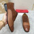 Christian Louboutin Greggo Oxford Calf Leather and Suede Brown