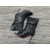 Christian Louboutin Guerilla Spikes Open Toe Ankle Boots 100mm Calf Leather Black