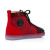 Christian Louboutin High-top Lou Spikes Orlato Black/loubi Polyester