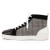 Christian Louboutin High-top Lou Spikes Orlato Version Grey Calf