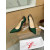 Christian Louboutin Hot Chick 100 Pumps Strass Embellished Leather Green