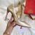 Christian Louboutin Iriza 100mm Pumps Crocodile Embossed Gold