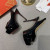 Christian Louboutin Lady Peep Toe 150mm Slingback Pumps Black Patent Leather