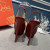 Christian Louboutin Lady Peep Toe 150mm Slingback Pumps Red Patent Leather