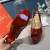 Christian Louboutin Lady Peep Toe 150mm Slingback Pumps Red Patent Leather
