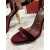 Christian Louboutin Lipstrass Queen Sandals 100mm Veau Velours Burgundy