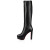 Christian Louboutin Loo Botta Alta 130 Mm Boots Calf Leather Black