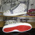 Christian Louboutin Lou Pik Pik High-top Sneakers Leather And Python White Gray