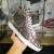 Christian Louboutin Lou Pik Pik Sneakers Snake Printed And Spikes Multicolor