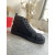 Christian Louboutin Lou Spikes 2 High Top Sneakers Calf Leather Monogram-jacquard Black