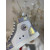 Christian Louboutin Lou Spikes High-top Sneakers Metallic Leather White Silver
