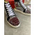 Christian Louboutin Lou Spikes High-top Sneakers Graffiti Sequin And Leather Multicolor
