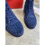Christian Louboutin Lou Spikes High-top Sneakers Suede Navy Blue