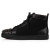 Christian Louboutin Lou Spikes Orlato Flat Black/black Gun Calf