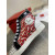 Christian Louboutin Lou Spikes Orlato Flat High-top Sneakers Leather Multicolor