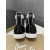 Christian Louboutin Lou Spikes Orlato High-top Sneakers Canvas And Leather Black White Navy