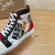 Christian Louboutin Lou Spikes Orlato High-top Sneakers Velvet and Calf Multicolor