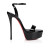 Christian Louboutin Loubi Queen Alta 150 mm Strappy Sandals Patent Leather Black