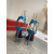 Christian Louboutin Loubi Queen Sandals 100 mm Patent Leather Blue