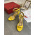 Christian Louboutin Loubi Queen Sandals 100 mm Patent Leather Yellow