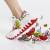 Christian Louboutin Loubishark Woman Sneakers Calf Leather Shun Sudo Flower Print White