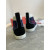 Christian Louboutin Louis Flat High-Top Sneakers Patent Suede Leather Blue Black