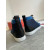 Christian Louboutin Louis High-Top Sneakers Calf Leather and Velvet Black Blue
