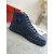 Christian Louboutin Louis High-Top Sneakers Calfskin Navy Blue