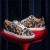 Christian Louboutin Louis Junior Spikes Orlato Black Multi Crepe Satin