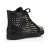 Christian Louboutin Louis Night Spikes High-Top Sneakers Calf and Nappa Leather Black