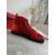 Christian Louboutin Louis Orlato High-Top Sneakers Spikes Veau Velous Black Red