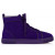 Christian Louboutin Louis Orlato High-Top Sneakers Veau Velours Jacaranda