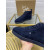 Christian Louboutin Louis Orlato High Top Sneakers Veau Velours Blue