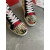 Christian Louboutin Louis Orlato Spikes High-top Sneakers Velvet and Leather Multicolor