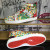 Christian Louboutin Louis Orlato Spikes Sneakers Crackled Calfskin Hawaii Print Multicolor