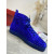 Christian Louboutin Louis Spikes High-Top Sneakers Veau Velous Klein Blue