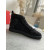 Christian Louboutin Louis Strass High-Top Sneakers Black Leather and Strass