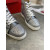 Christian Louboutin Louis Strass High-Top Sneakers Leather and Strass Gray