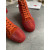 Christian Louboutin Louis Strass High-Top Sneakers Veau Velous and Strass Orange
