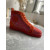 Christian Louboutin Louis Strass High-Top Sneakers Veau Velous and Strass Orange