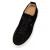 Christian Louboutin Low-top Happyrui Spikes Black/black Mat Velours Sneaker