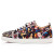 Christian Louboutin Low Top Louis Junior Spikes Orlato Black Calf Leather Multi