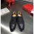 Christian Louboutin Luis Flat Oxfords Calf Leather and Fabric Black