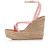 Christian Louboutin Malfadina Zeppa Sandals 120mm Patent Calf Leather Pink