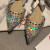 Christian Louboutin Mechante Reine Flats Spike Leather and PVC Silver