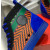 Christian Louboutin Men Louis Woven Spikes Flat High-Top Sneakers Black Blue