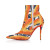 Christian Louboutin Miss Z Booty 100 Mm Low Boots Gaagal Coated Canvas Magma