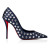 Christian Louboutin Miss Z Boum Boum Mirror 100 Mm Pumps Crepe Satin Zaffiro