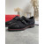 Christian Louboutin Mortisky Derby Flat Calfskin and Creative Fabric Black