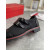 Christian Louboutin Mortisky Derby Flat Calfskin and Creative Fabric Black